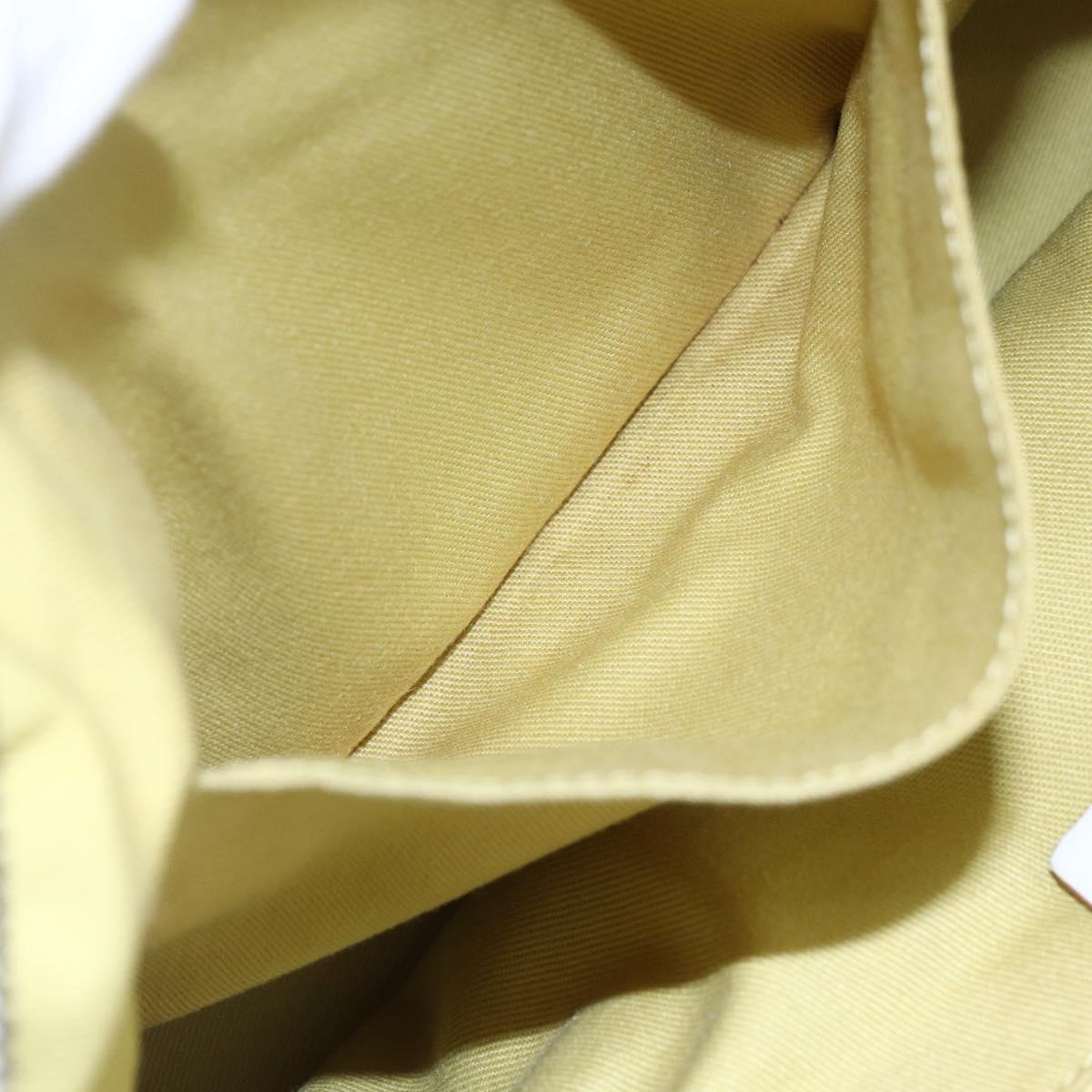 Salvatore Ferragamo Gancini Marissa Tote Bag Leather White Silver Auth bs30082