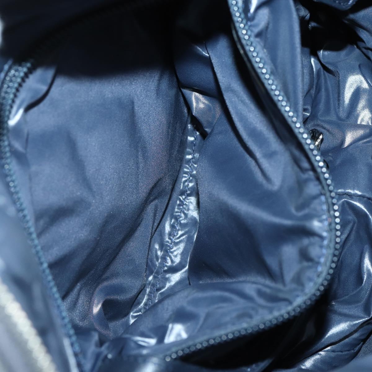 CHANEL Cococoon Shoulder Bag Nylon Gray Silver CC Auth bs30090