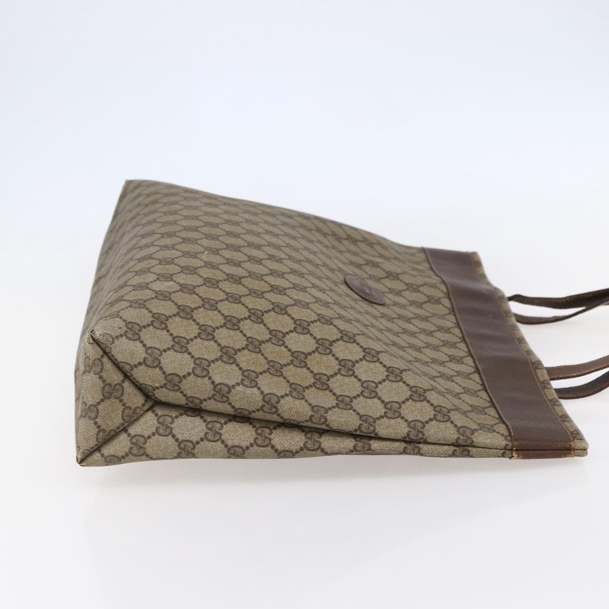 GUCCI GG Supreme Tote Bag PVC Beige 156 02 109 Auth bs30092