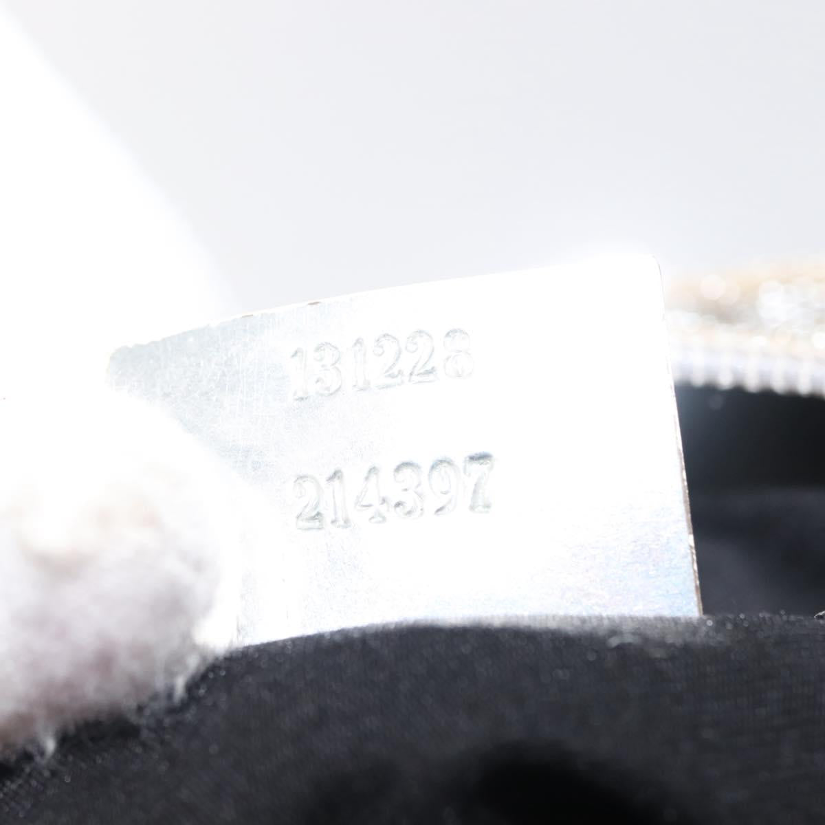 GUCCI GG Canvas Sherry Line Tote Bag Silver 131228 Auth bs30093