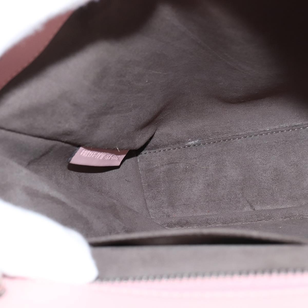 FENDI Dot Com Hand Bag Leather 2way Pink Silver Auth bs30098