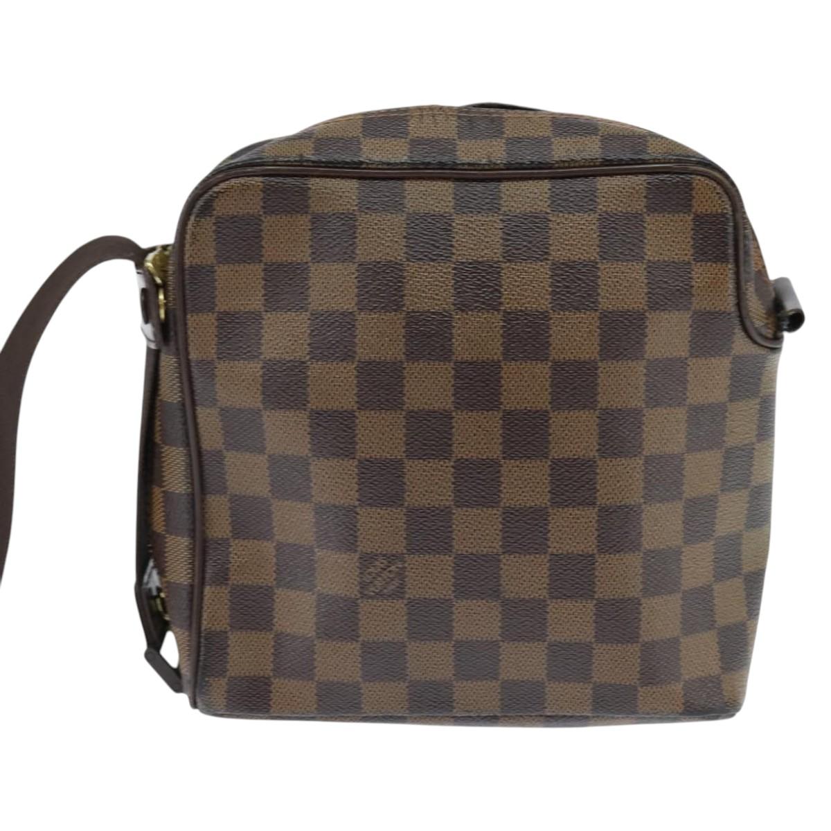 LOUIS VUITTON Damier Ebene Olaf PM Shoulder Bag N41442 LV Auth bs30109