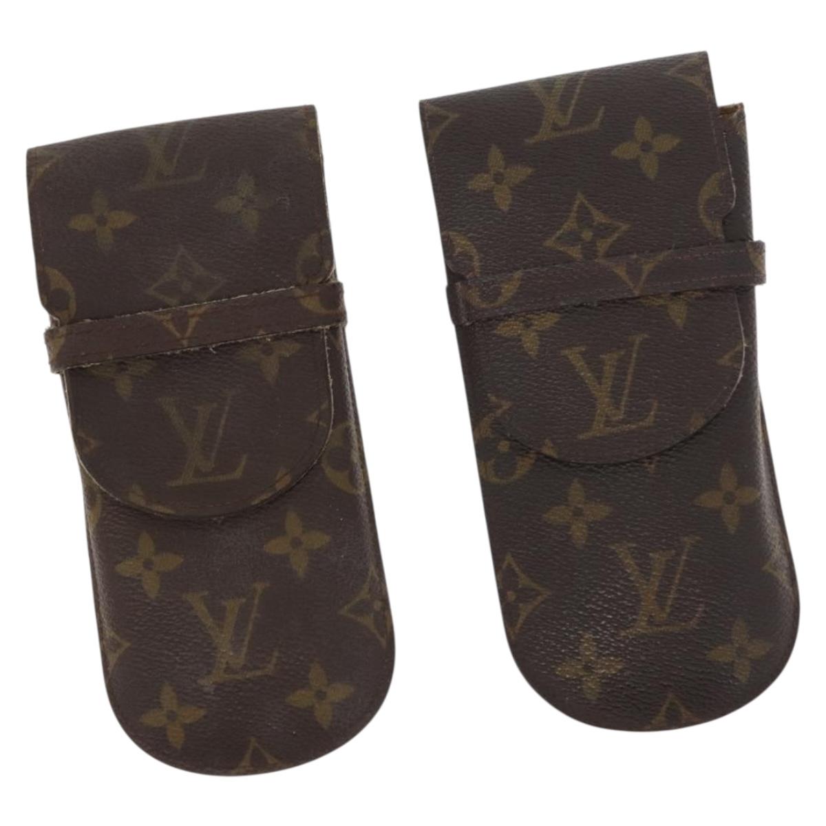 LOUIS VUITTON Monogram Etui Lunette Rabat Glasses Case 2Set M62970 Auth bs30115