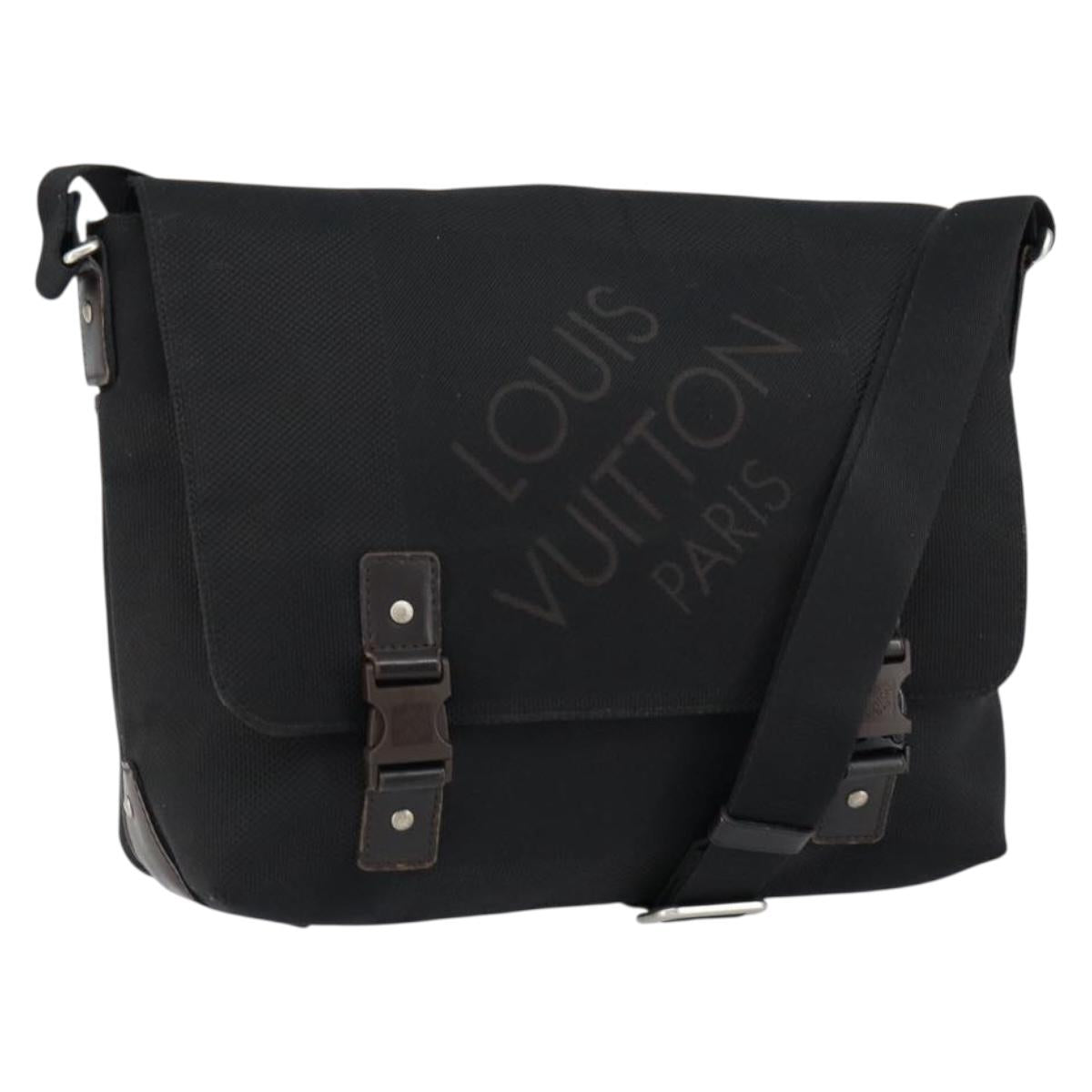 LOUIS VUITTON Damier Geant Roux Shoulder Bag Black M93079 LV Auth bs30119