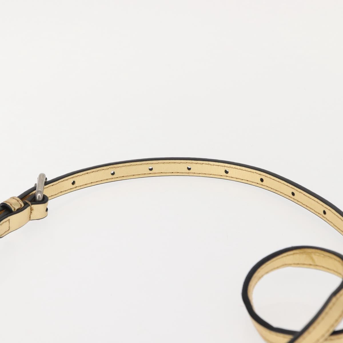 GUCCI GUCCY Print GUCCIxSEGA Bag Leather Gold Silver 511189 Auth bs30126