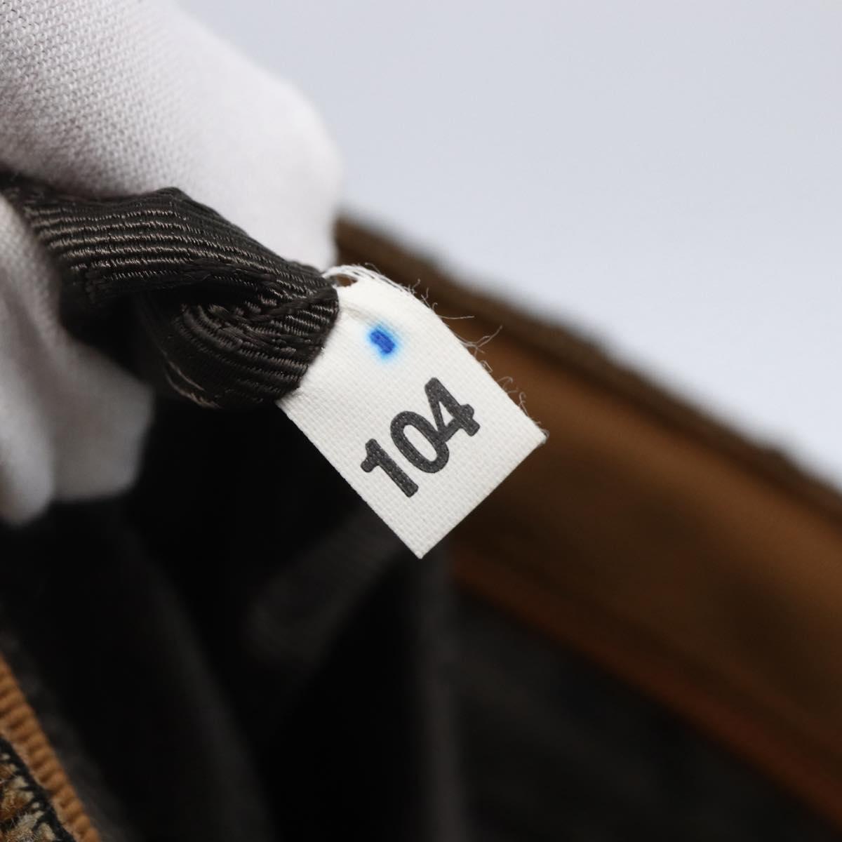 PRADA Hand Bag Tweed Beige Silver Auth bs30129