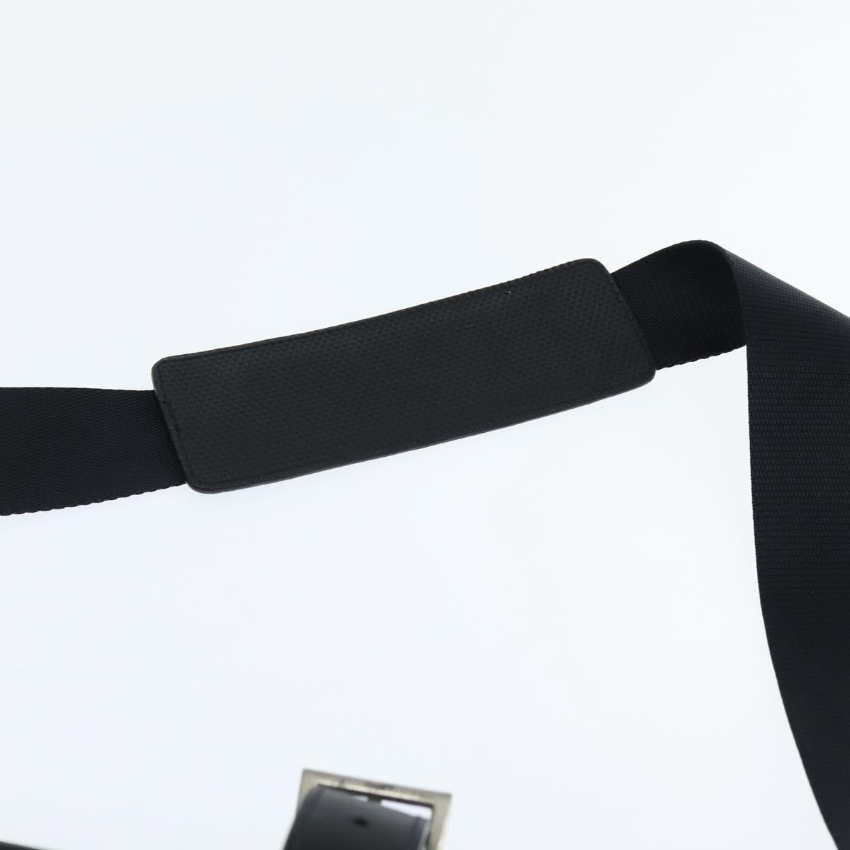 PRADA Business Bag Nylon Black Silver Auth bs30135