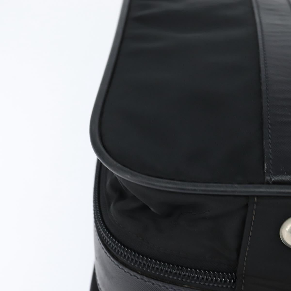 PRADA Business Bag Nylon Black Silver Auth bs30135