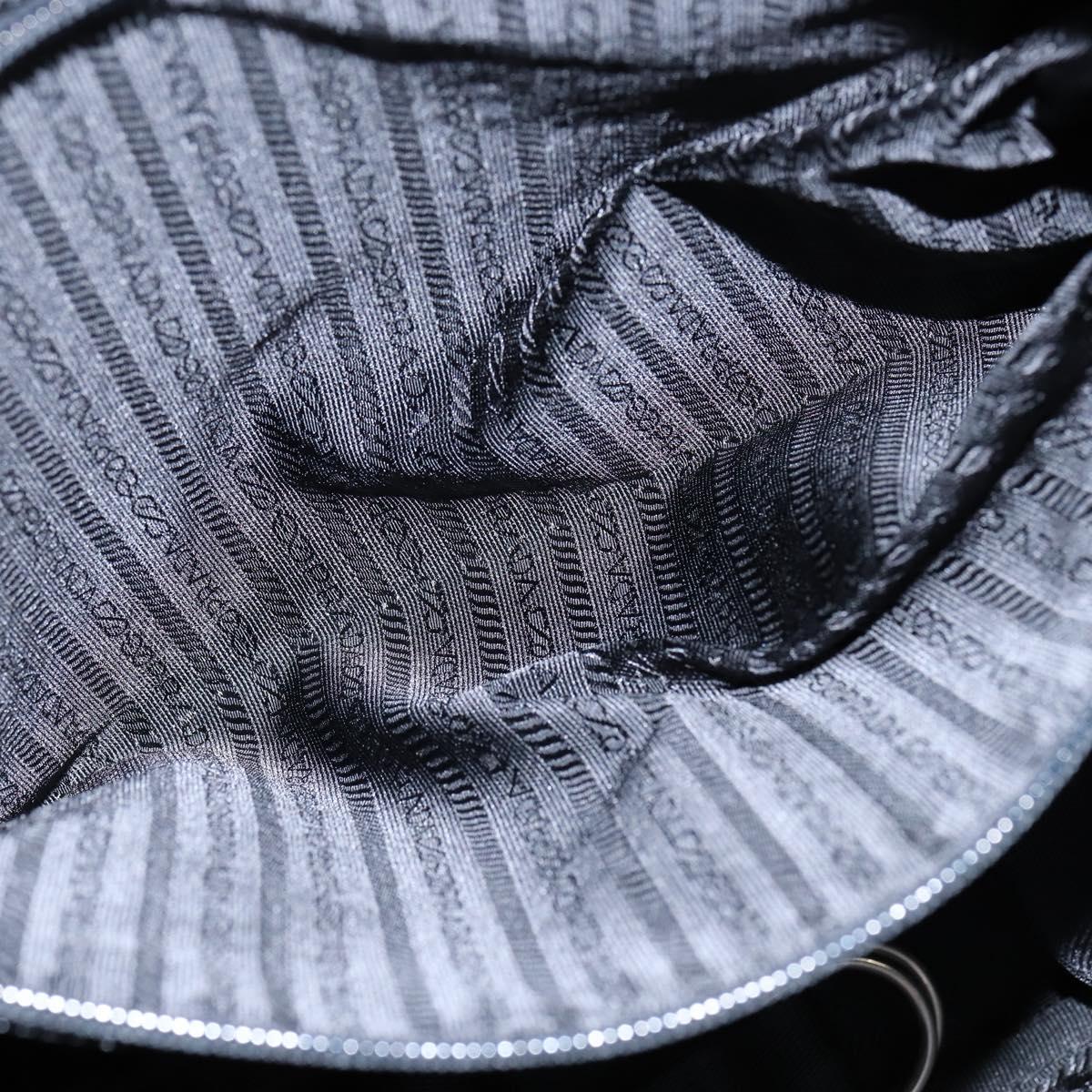 PRADA Business Bag Nylon Black Silver Auth bs30135