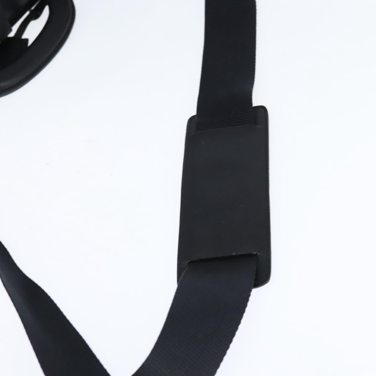 PRADA Business Bag Nylon Black Silver Auth bs30135