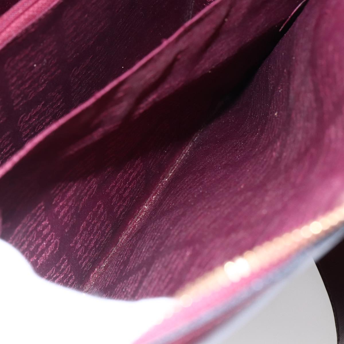 CARTIER Must Line Tote Bag Leather Bordeaux Gold Auth bs30136