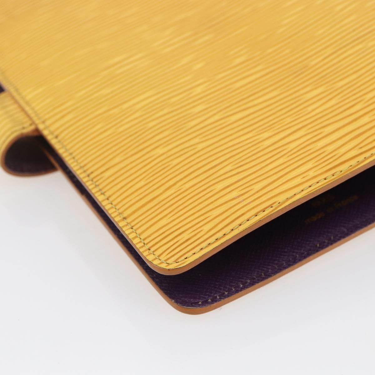 LOUIS VUITTON Epi Agenda MM Day Planner Cover Yellow R20049 LV Auth bs30137