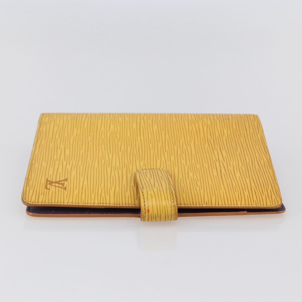 LOUIS VUITTON Epi Agenda MM Day Planner Cover Yellow R20049 LV Auth bs30137