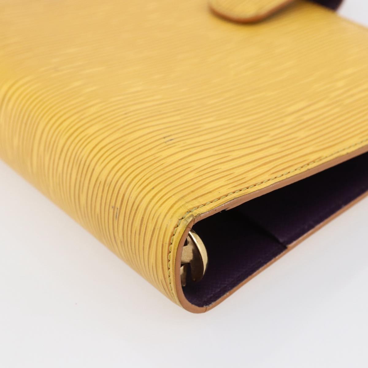 LOUIS VUITTON Epi Agenda MM Day Planner Cover Yellow R20049 LV Auth bs30137