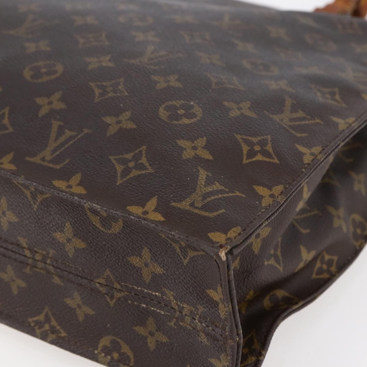 LOUIS VUITTON Monogram Sac Plat Hand Bag M51140 LV Auth bs30140