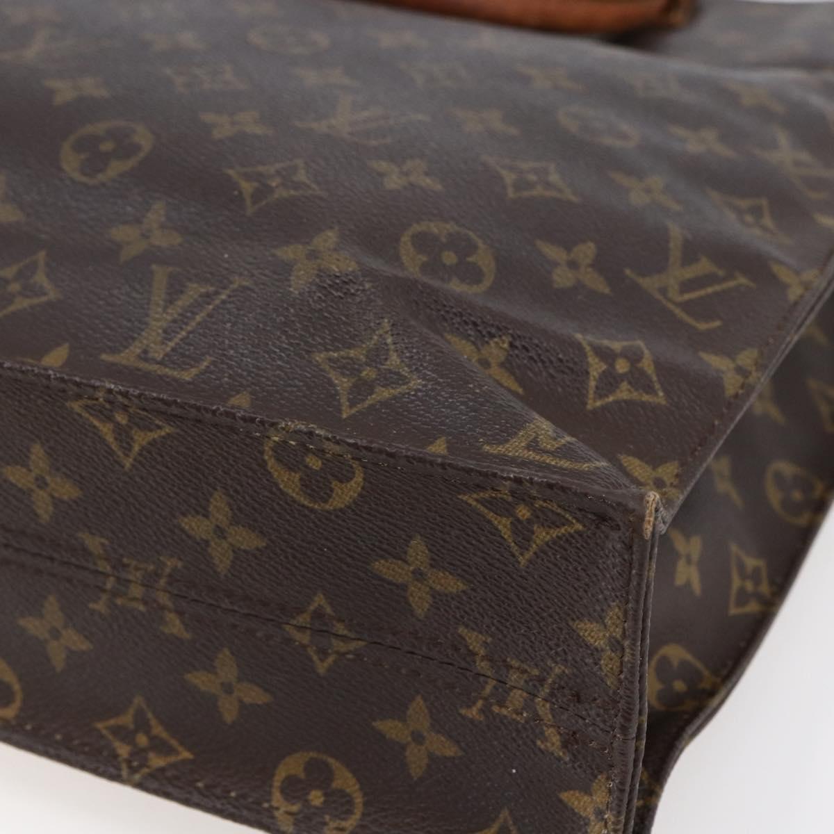 LOUIS VUITTON Monogram Sac Plat Hand Bag M51140 LV Auth bs30140
