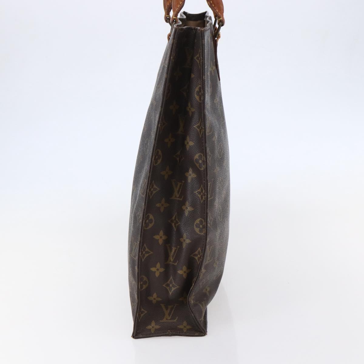 LOUIS VUITTON Monogram Sac Plat Hand Bag M51140 LV Auth bs30140