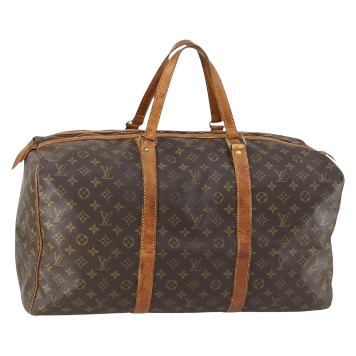 LOUIS VUITTON Monogram Sac Souple 55 Boston Bag M41622 LV Auth bs30141