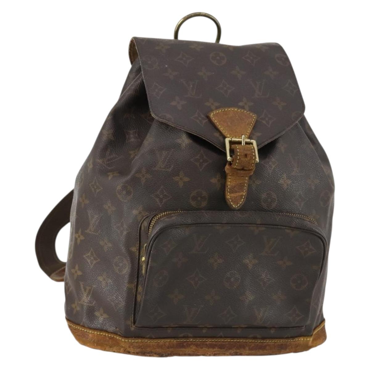 LOUIS VUITTON Monogram Montsouris GM Backpack M51135 LV Auth bs30142