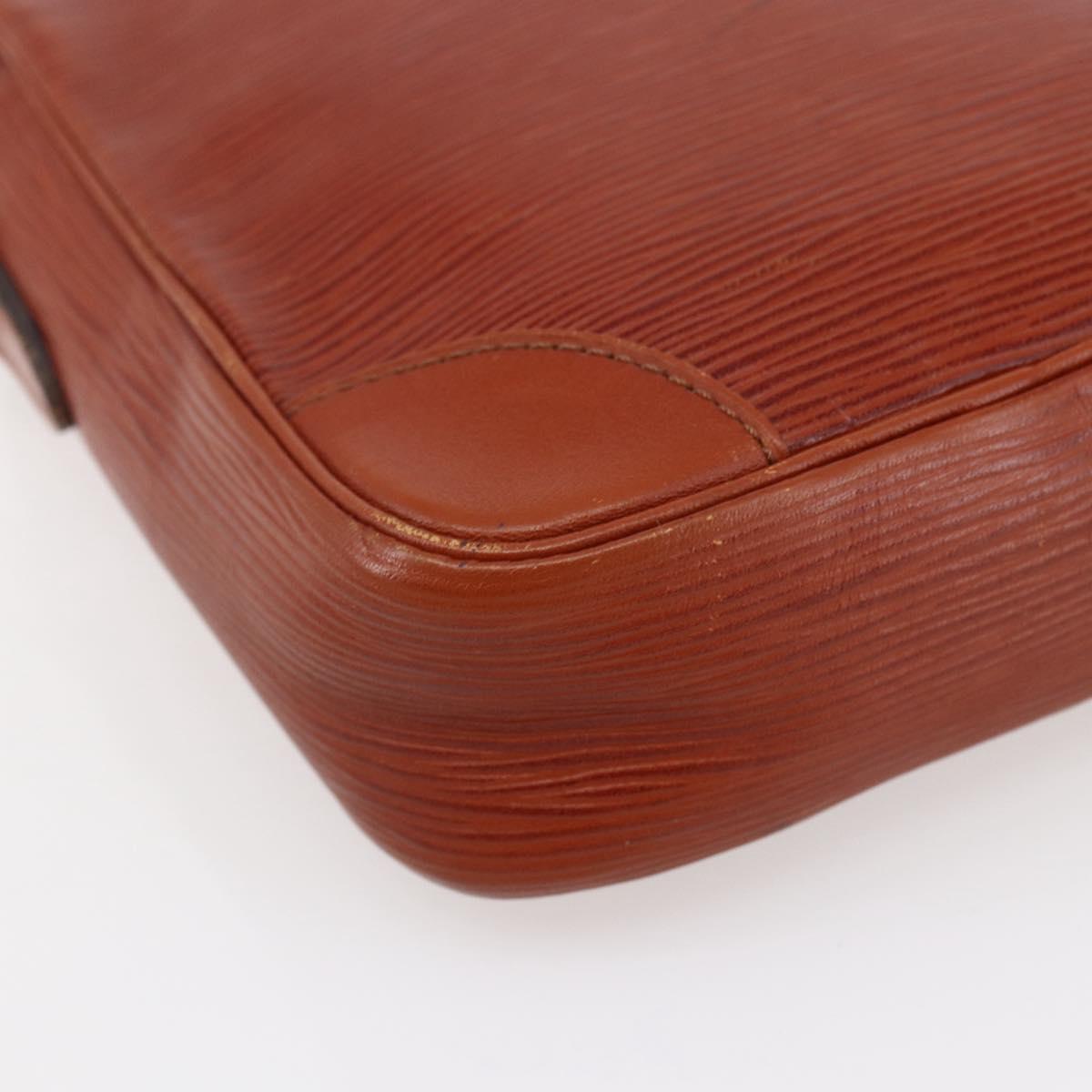 LOUIS VUITTON Epi Danube Shoulder Bag Brown M51694 LV Auth bs30146