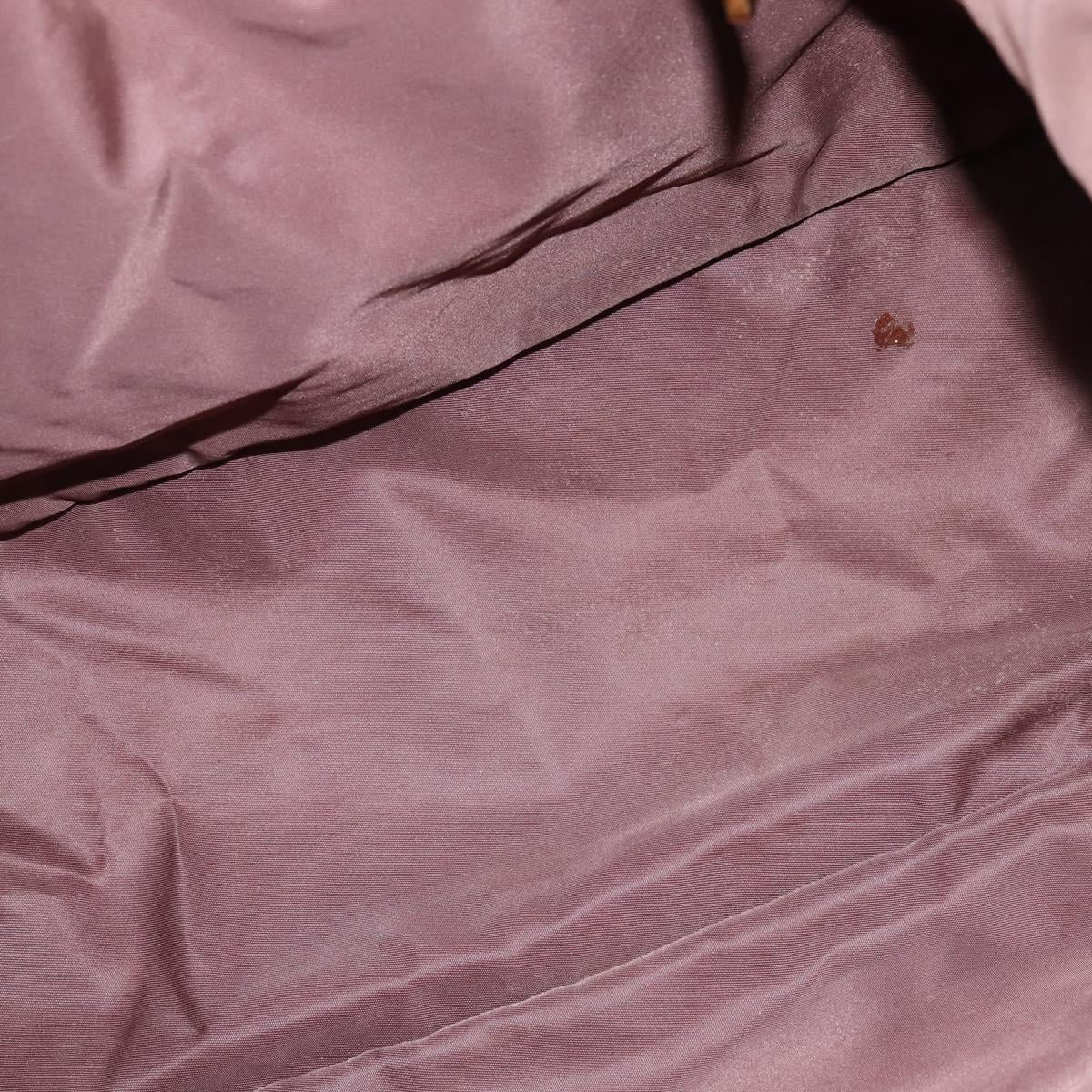 PRADA Tote Bag Nylon Khaki Gold Auth bs30152