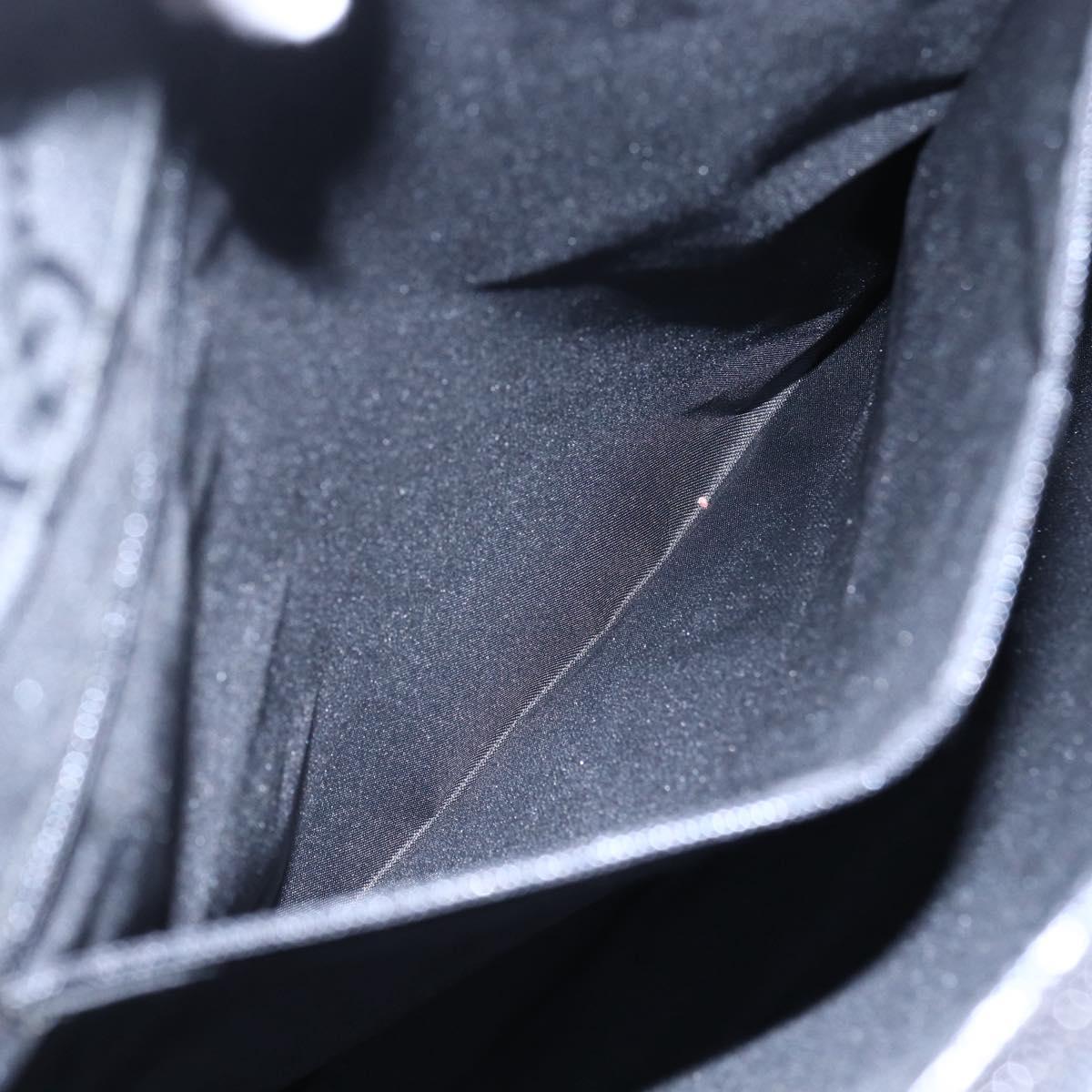 GUCCI GG Canvas Bamboo Hand Bag Nylon Black Silver 002 1015 Auth bs30178