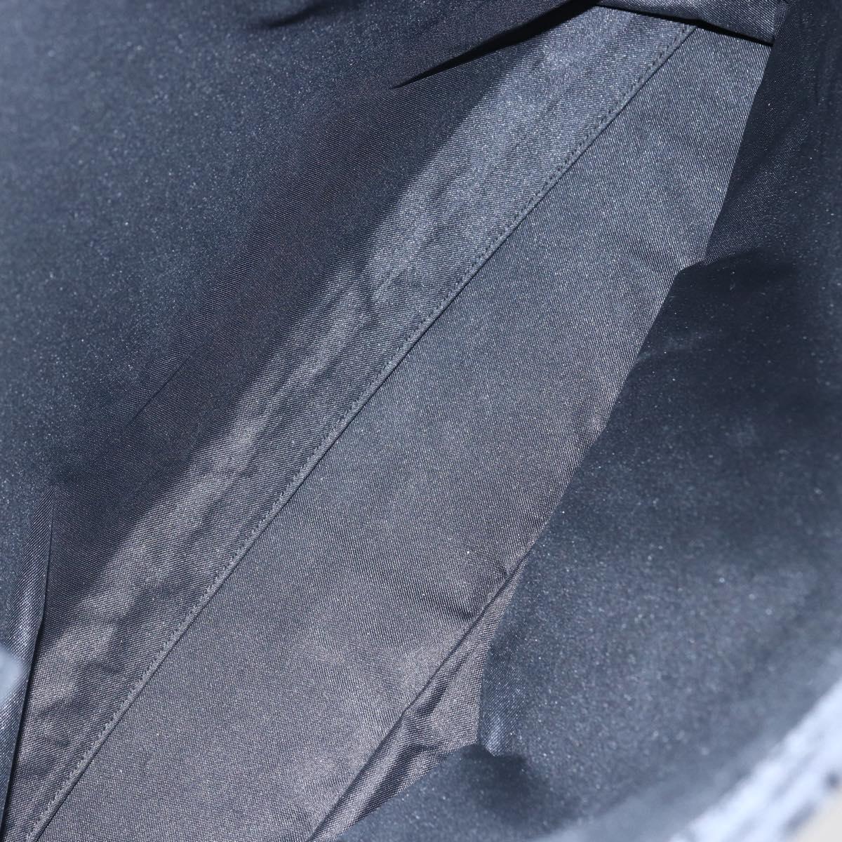 GUCCI GG Canvas Bamboo Hand Bag Nylon Black Silver 002 1015 Auth bs30178