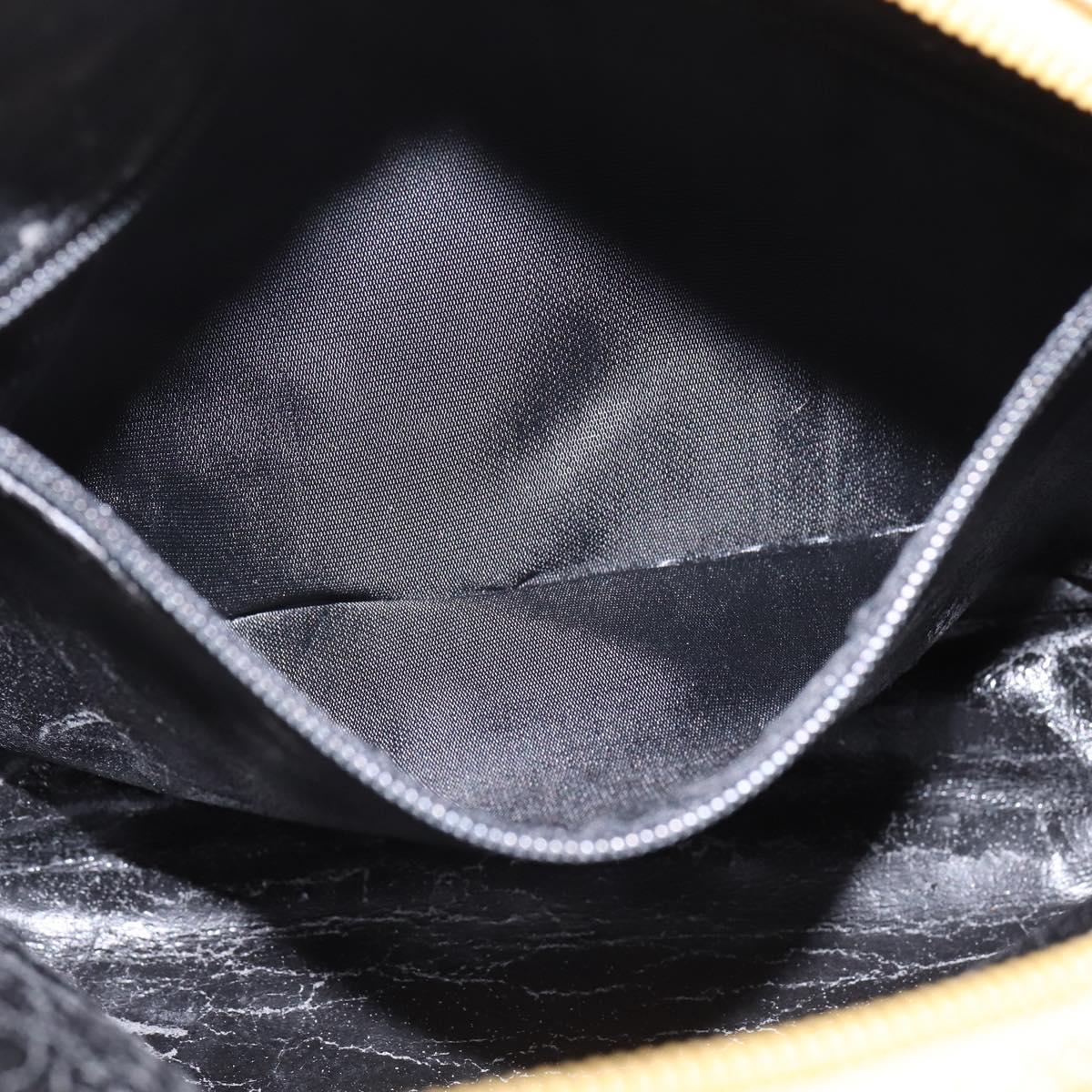 LOEWE Anagram Shoulder Bag Leather Gold Auth bs30180