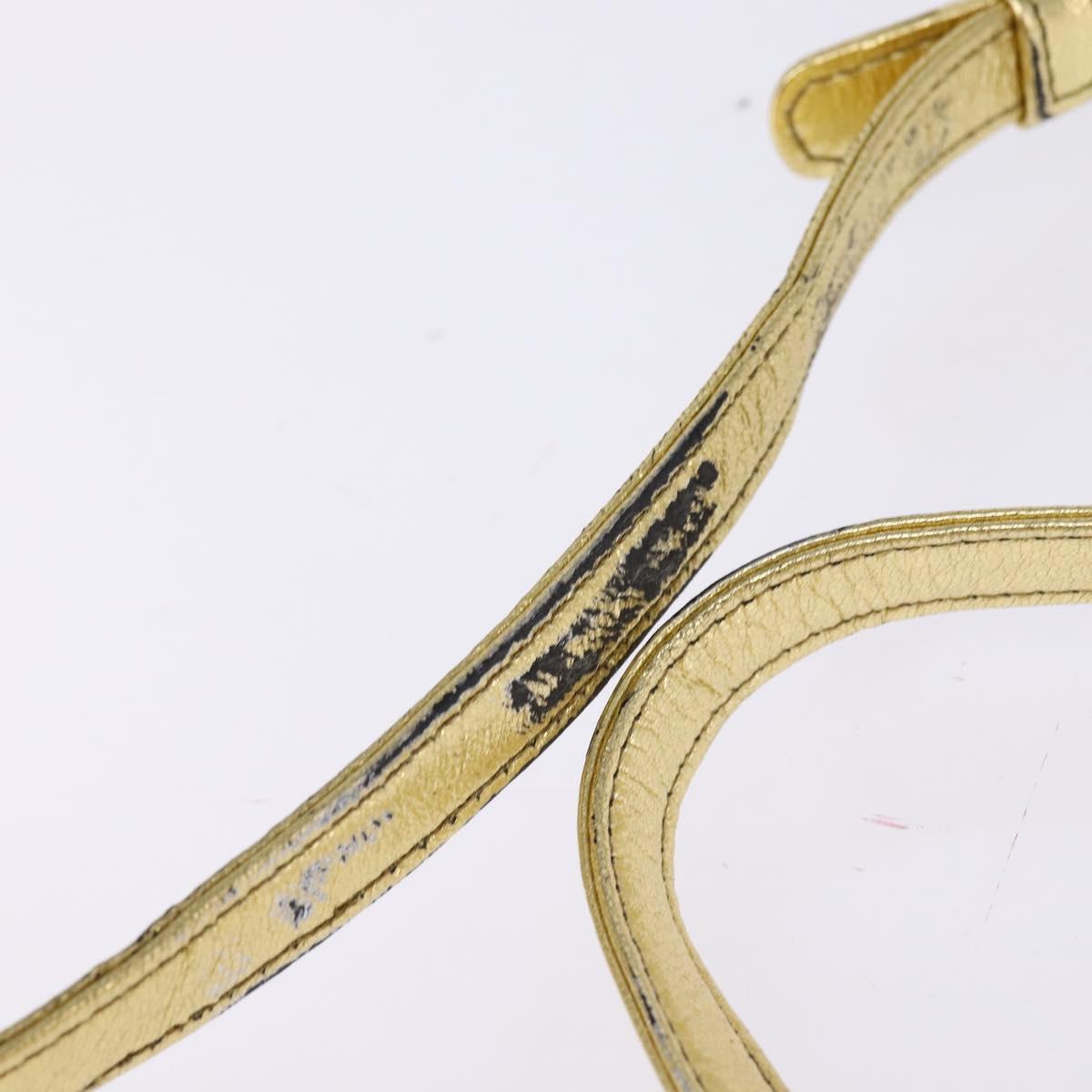 LOEWE Anagram Shoulder Bag Leather Gold Auth bs30180