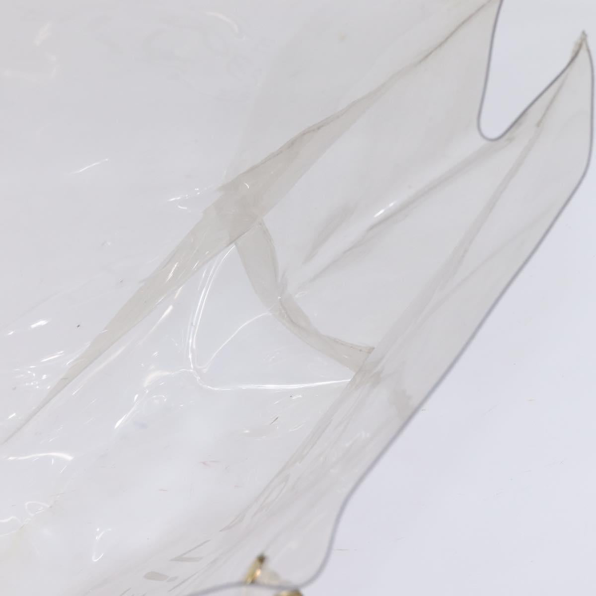 HERMES Vinyl Kelly Hand Bag Vinyl Clear Auth bs30181