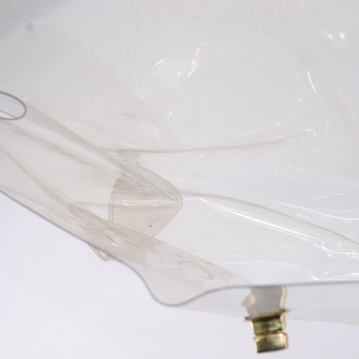 HERMES Vinyl Kelly Hand Bag Vinyl Clear Auth bs30181