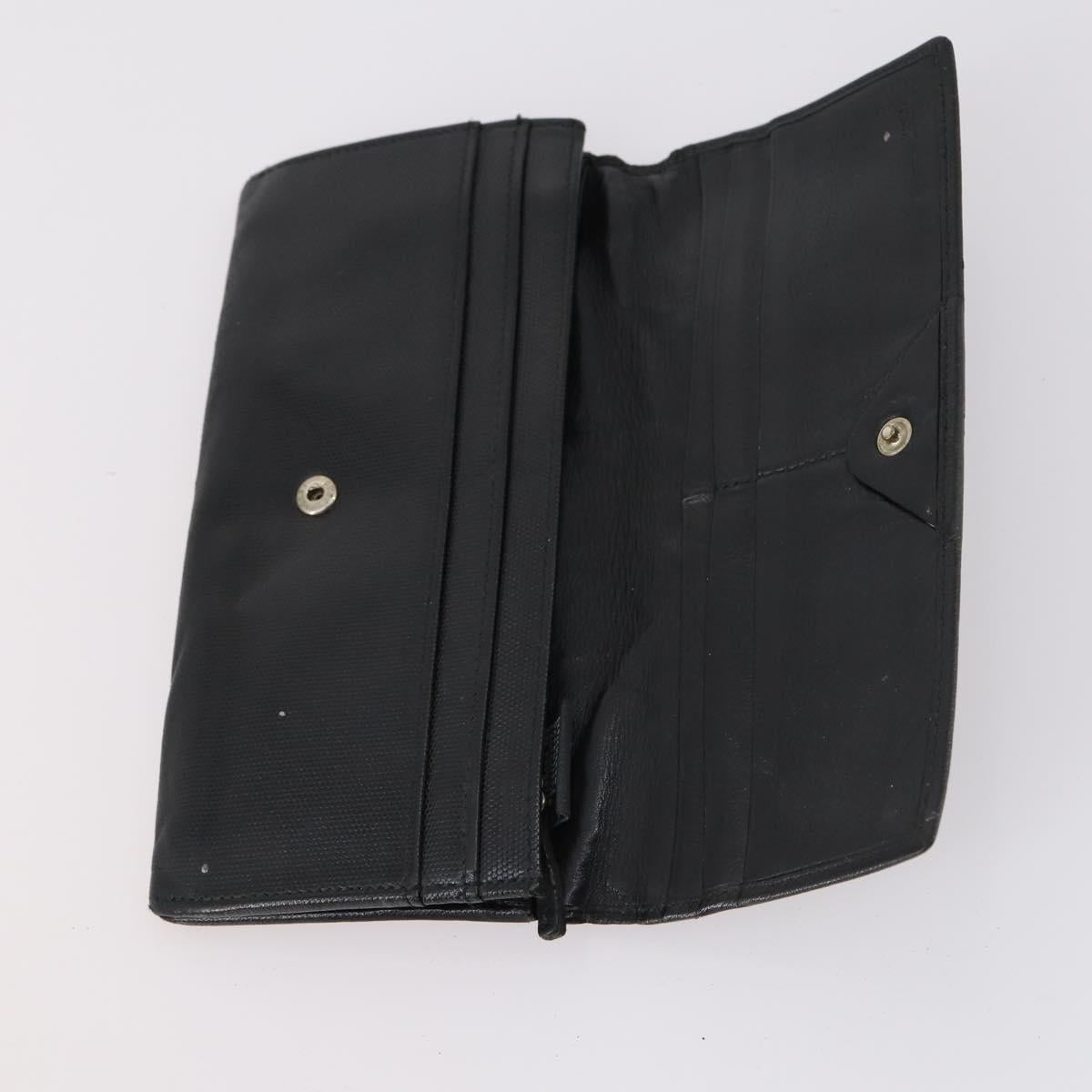 FENDI Zucca Canvas Wallet Leather 7Set Black Brown Auth bs30186