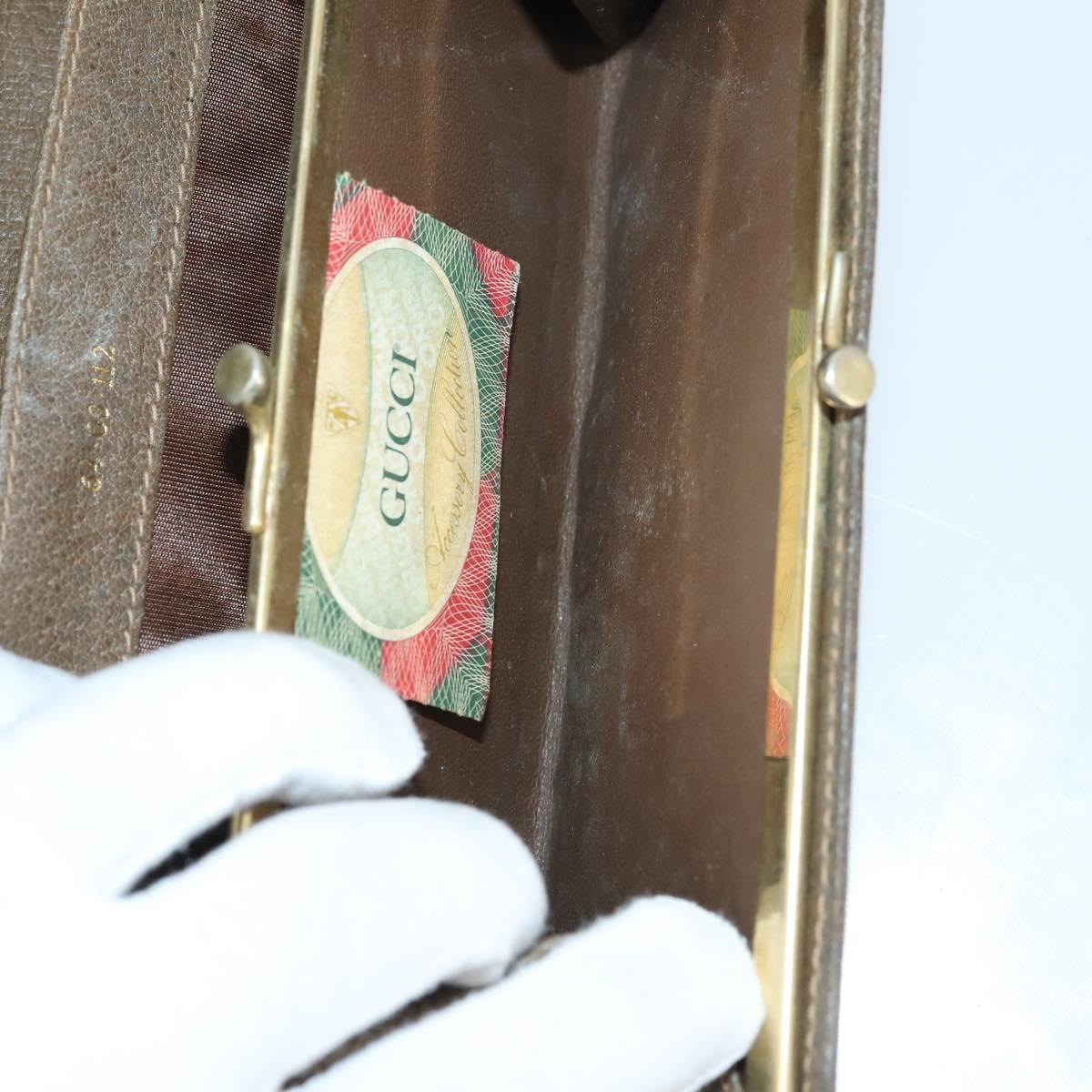 GUCCI GG Canvas Wallet 6Set Beige Gold Auth bs30187
