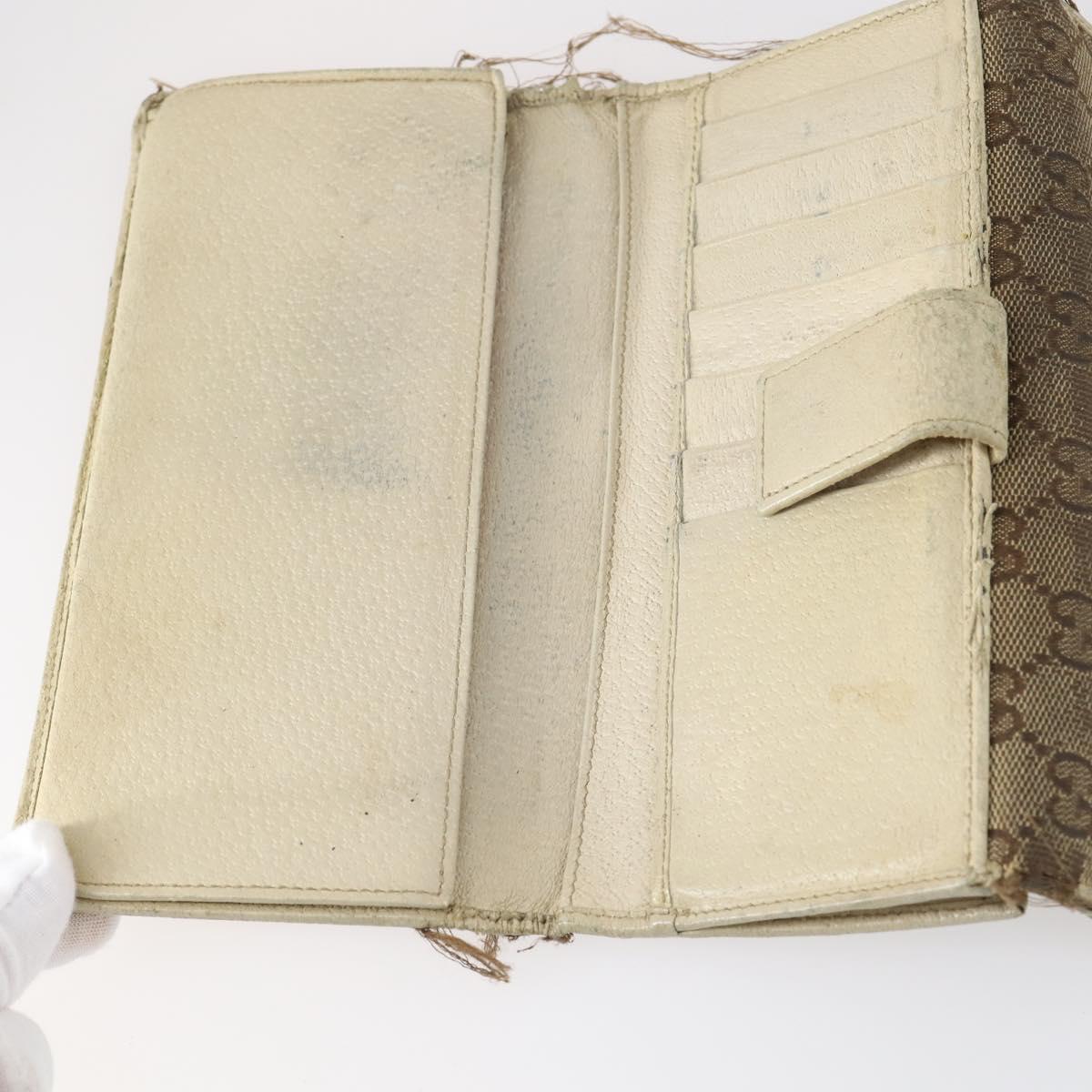 GUCCI GG Canvas Wallet 6Set Beige Gold Auth bs30187