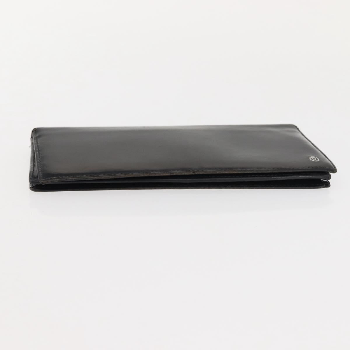 CARTIER Must Line Key Case Wallet Leather 8Set Bordeaux Black Auth bs30193