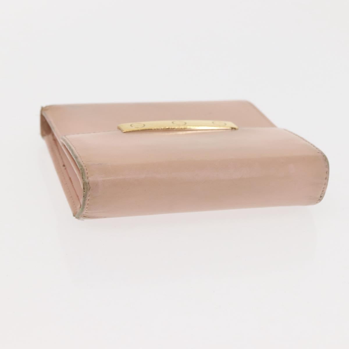 CARTIER Must Line Key Case Wallet Leather 8Set Bordeaux Black Auth bs30193