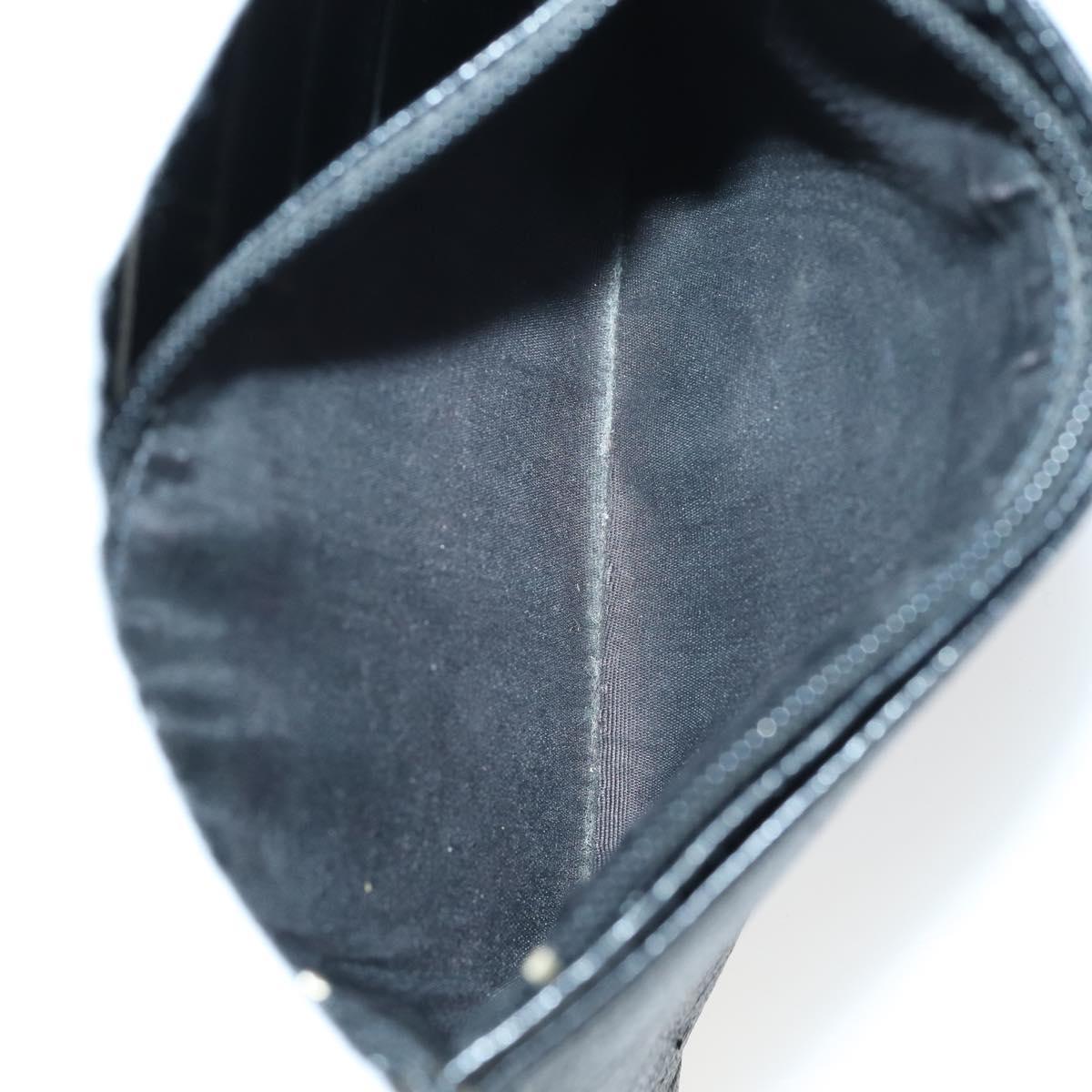 CHANEL Wallet Leather 3Set Black CC Auth bs30194