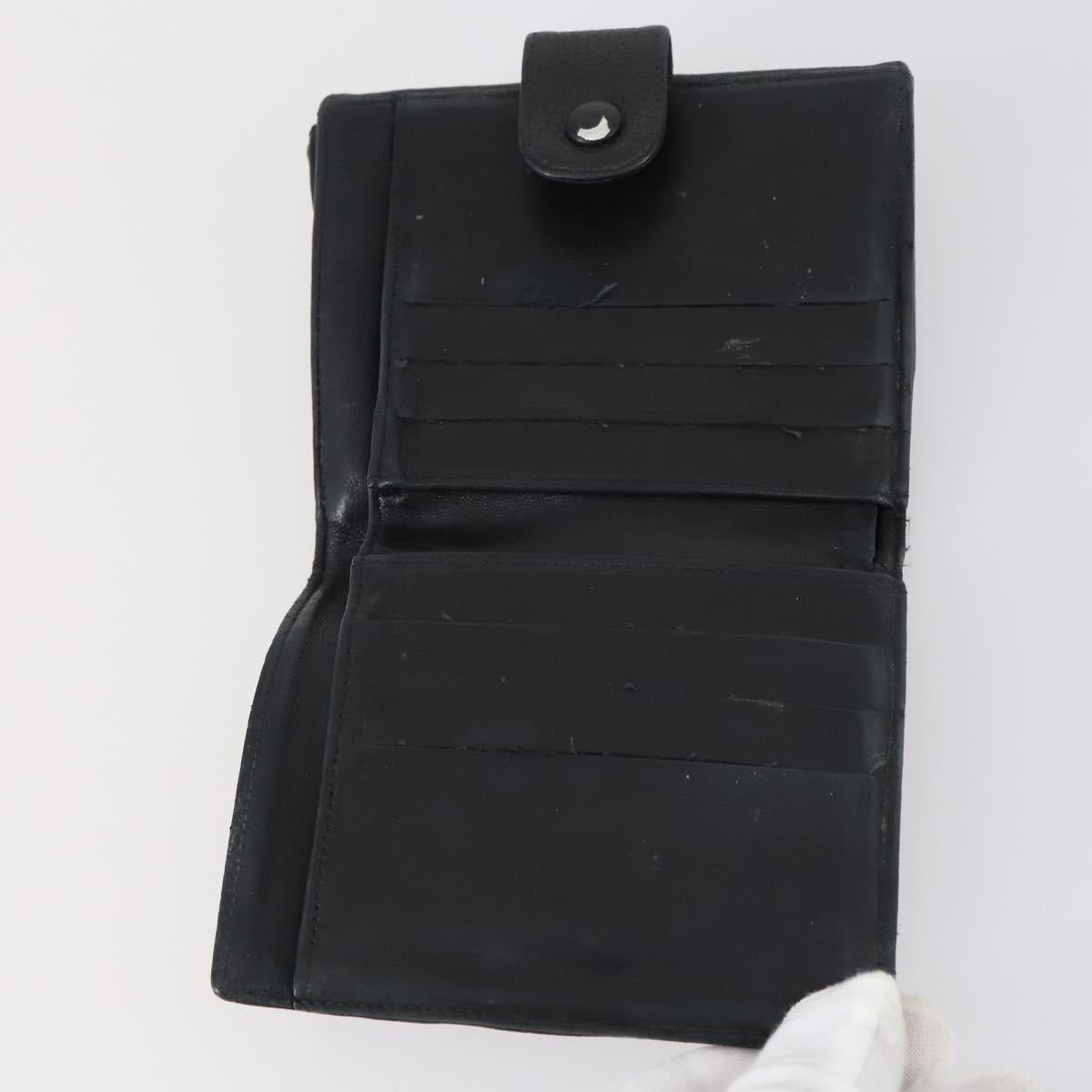 CHANEL Wallet Leather 3Set Black CC Auth bs30194