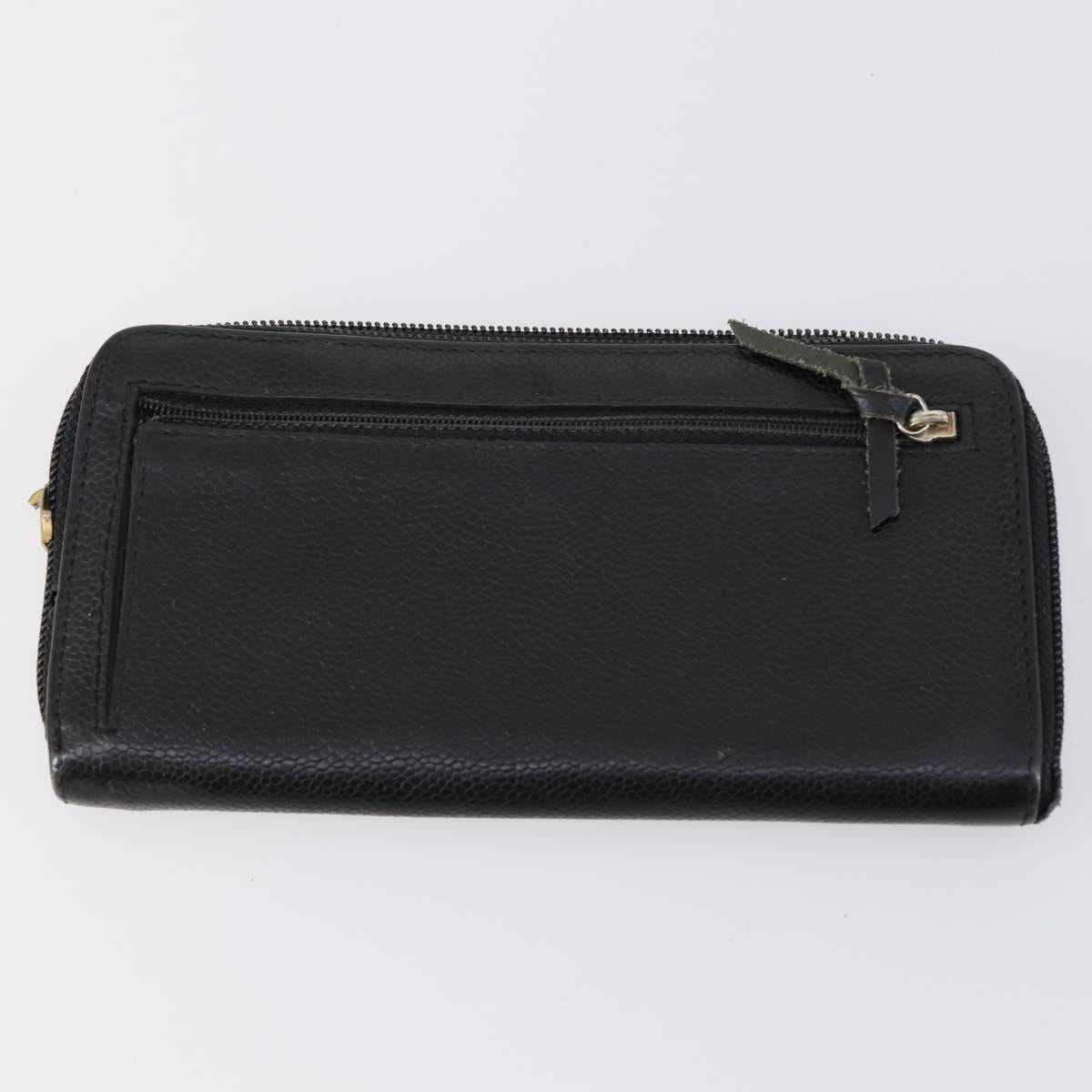 CHANEL Wallet Enamel Leather 3Set Black Red CC Auth bs30195