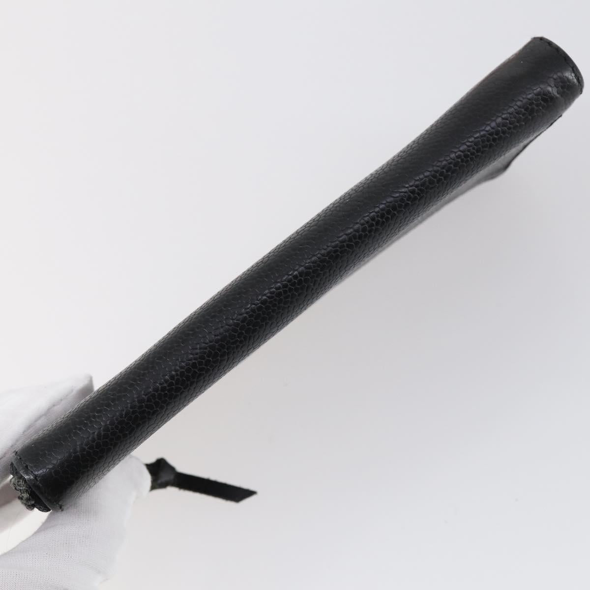 CHANEL Wallet Enamel Leather 3Set Black Red CC Auth bs30195