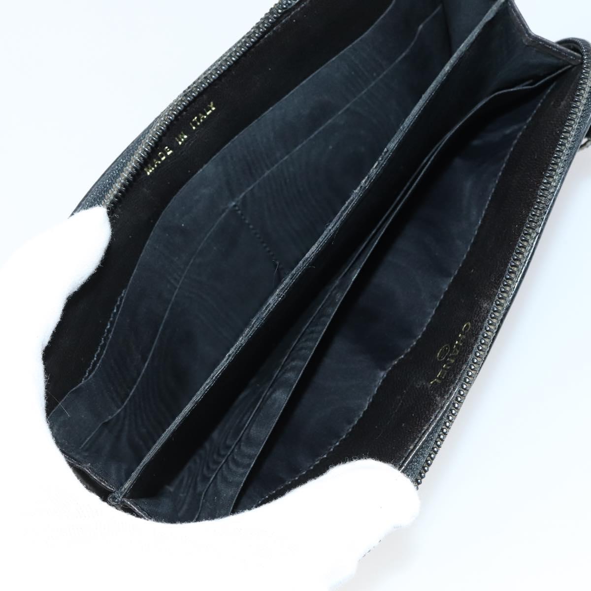 CHANEL Wallet Enamel Leather 3Set Black Red CC Auth bs30195