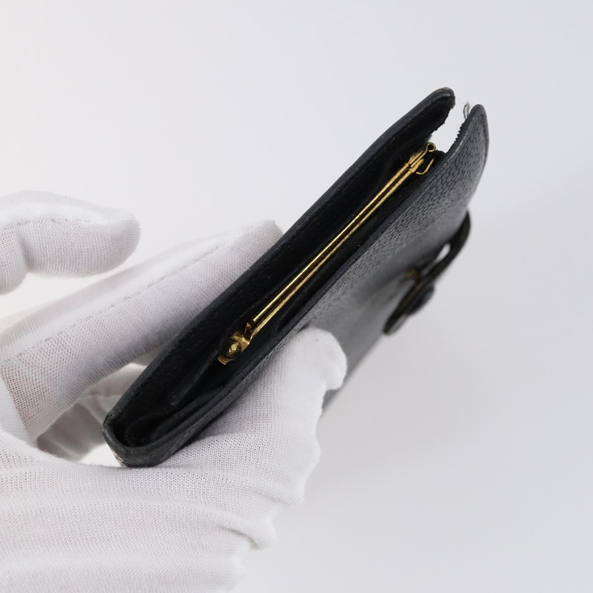 CHANEL Wallet Enamel Leather 3Set Black Red CC Auth bs30195