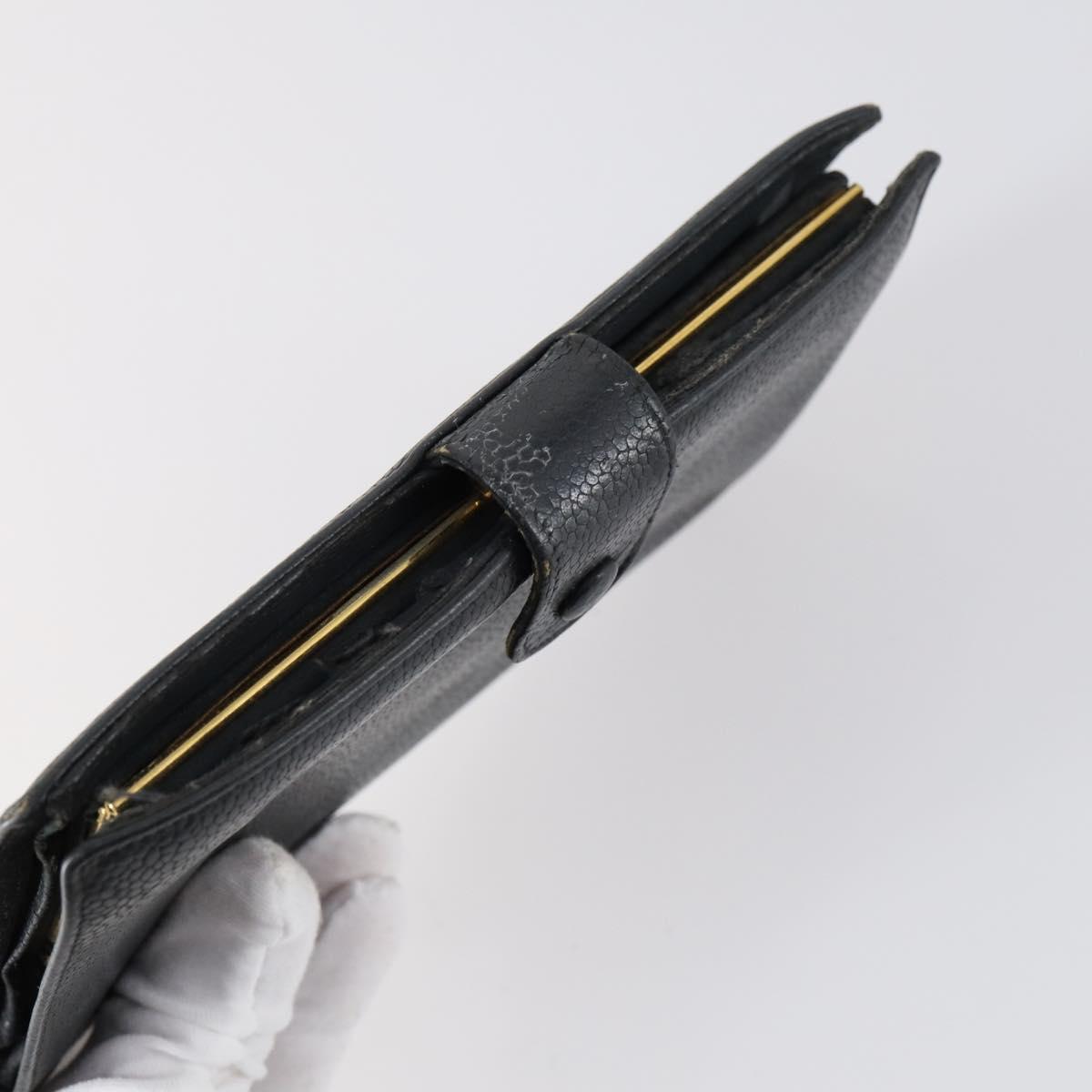 CHANEL Wallet Enamel Leather 3Set Black Red CC Auth bs30195