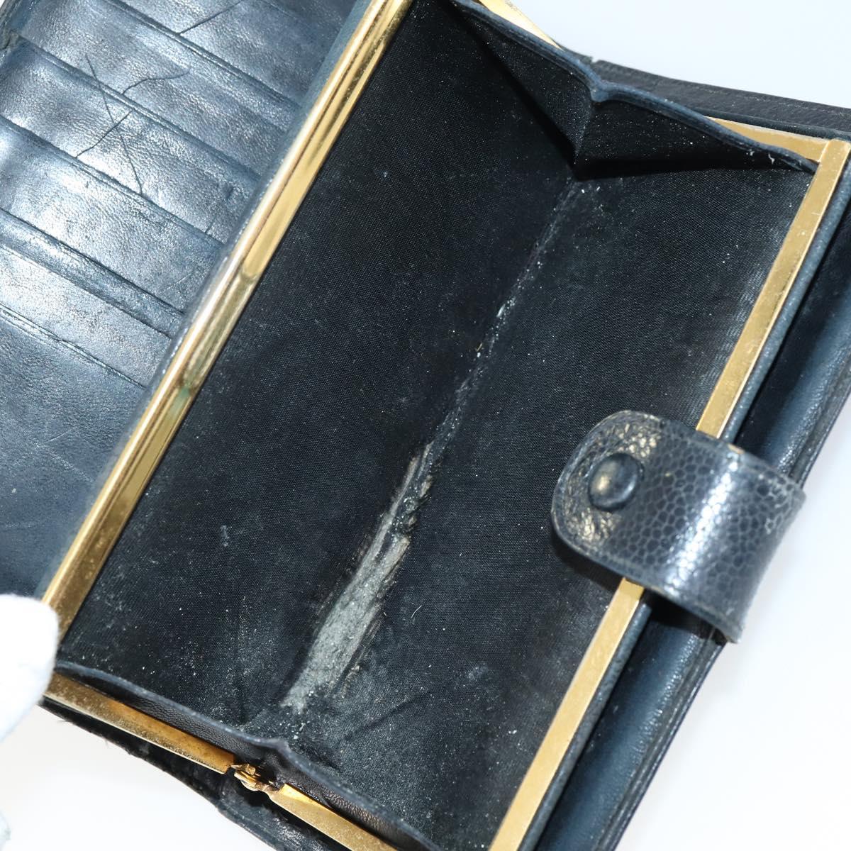 CHANEL Wallet Enamel Leather 3Set Black Red CC Auth bs30195