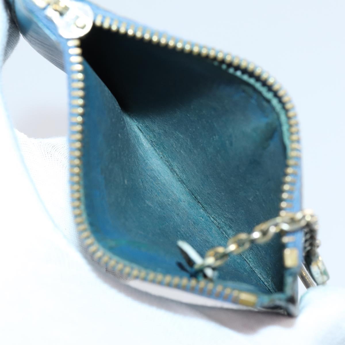 LOUIS VUITTON Monogram Epi Coin Purse 3 Set Blue Black LV Auth bs30196