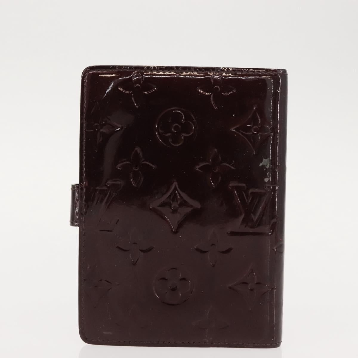 LOUIS VUITTON Monogram Vernis Mat Agenda PM Day Planner Cover 2Set Auth bs30197