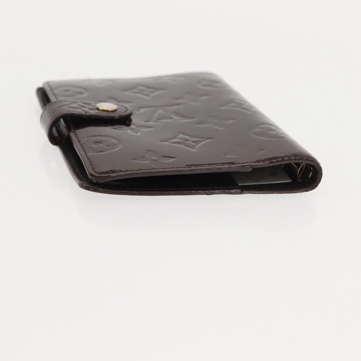LOUIS VUITTON Monogram Vernis Mat Agenda PM Day Planner Cover 2Set Auth bs30197