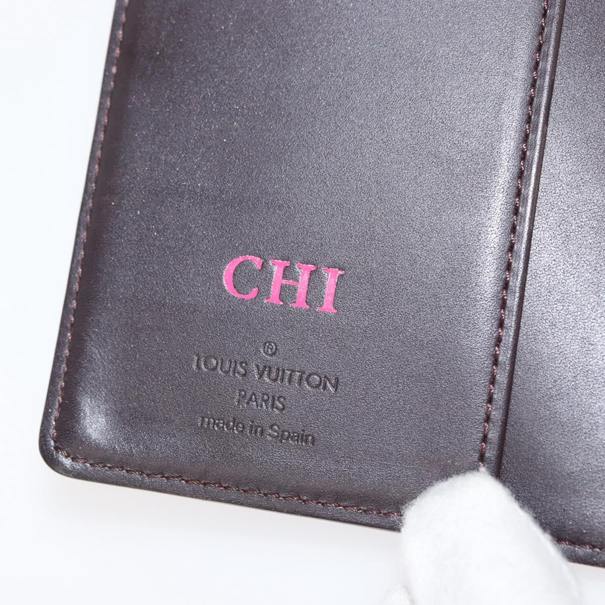 LOUIS VUITTON Monogram Vernis Mat Agenda PM Day Planner Cover 2Set Auth bs30197