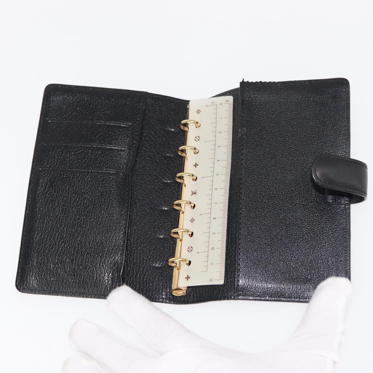 LOUIS VUITTON Monogram Vernis Mat Agenda PM Day Planner Cover 2Set Auth bs30197