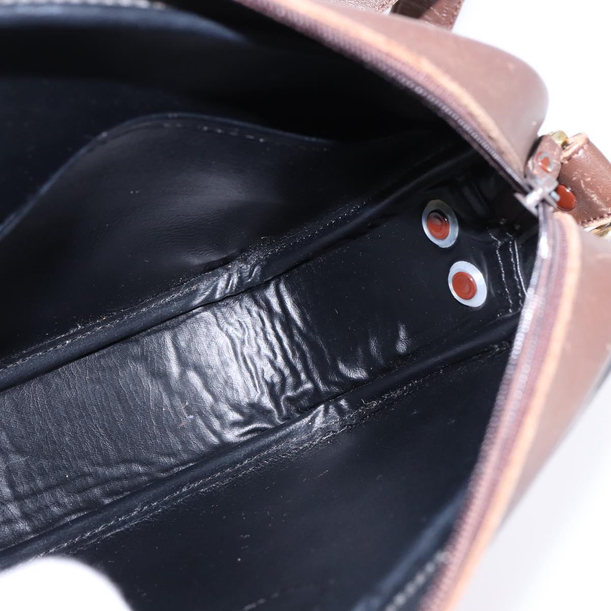 Burberrys Nova Check Shoulder Bag Leather Beige Gold Auth bs30210